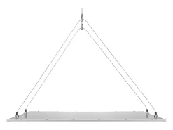 Ledkia Plafón-Kit de Suspensión 'Y' Paneles LED Plateado