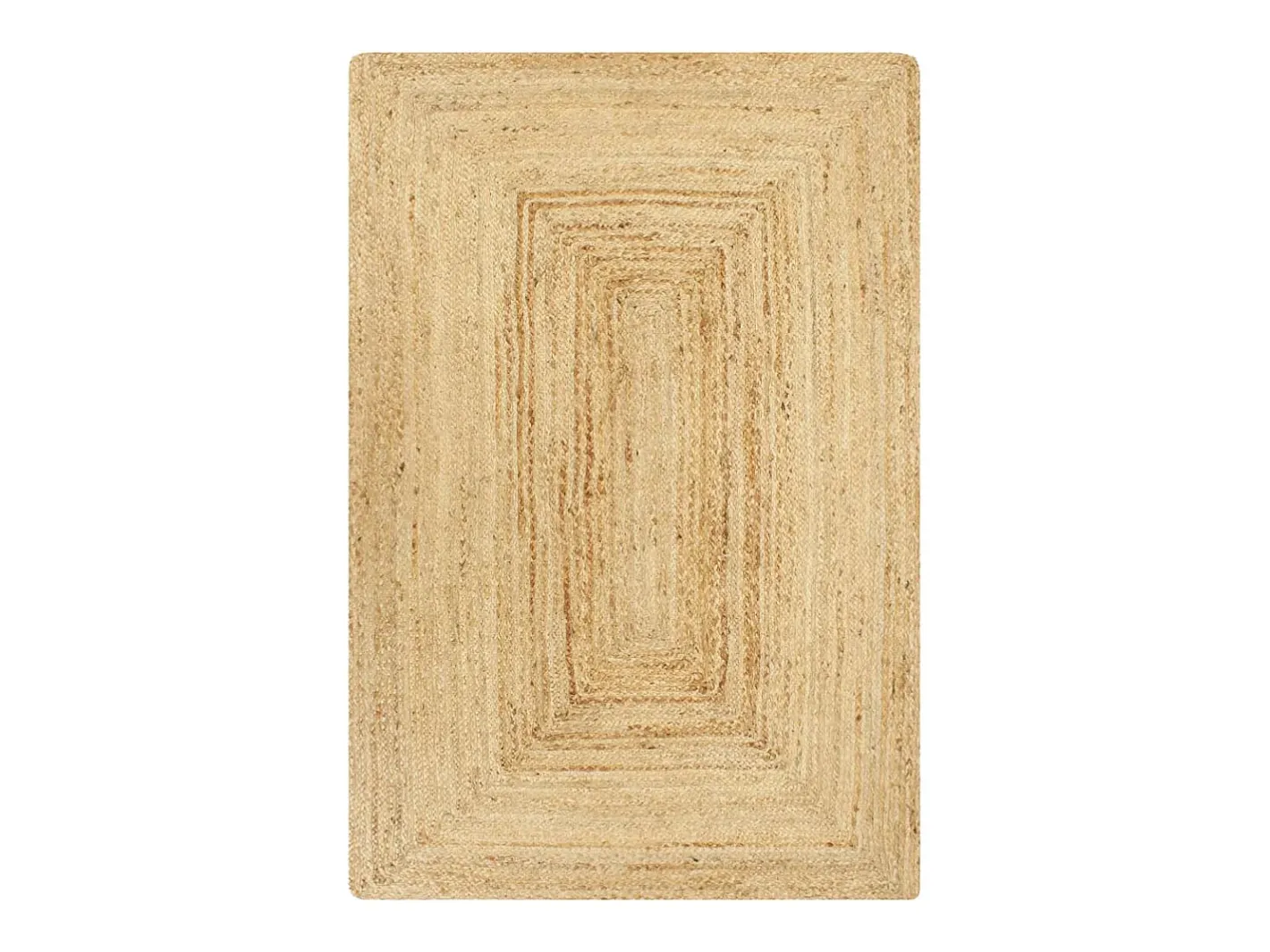 Garden Furniture Alfombra De Salón-Kylva Alfombra de yute tejida a mano natural 120x180 cm Marru00f3n