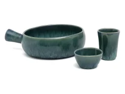 Bazar Bizar Presentación Y Servicio-La Cazuela Aqua Con Asa Azul