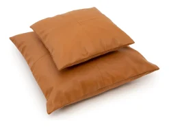 Bazar Bizar La Funda de Cojín de Cuero de Cuatro Paneles - lo - 40x40 Camel New