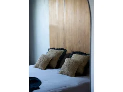 New Bazar Bizar La Funda De Cojín De Rafia - Natural Negro - 60x60 Multicolor