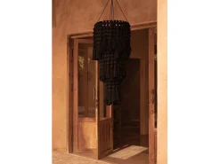 Bazar Bizar La Lámpara De Techo Nomad De Algodón - Negra - XL Negro New