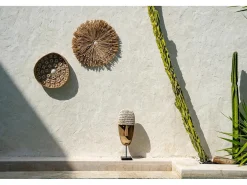 Bazar Bizar Estatua-La Máscara de Cauri Con Soporte - Mediana Color natural claro