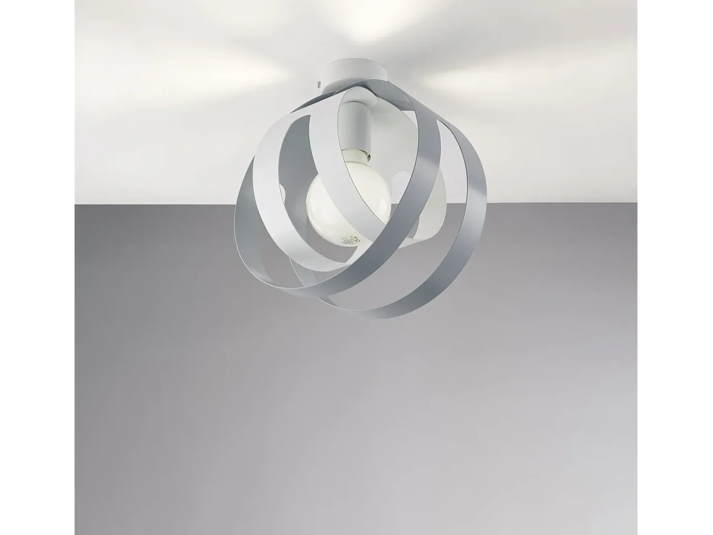Lámpara Suspendida-Lampada a Soffitto Classica Impero Acciaio Cromo Vetro Trasparente 6 Luci E14 Blanco