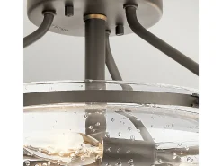 Lampada A Soffitto Contemporanea Belle Acciaio Bronzo Antico Vetro 3 Luci E14 Bronce
