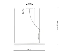 Sollux Lighting Lámpara Suspendida-Lampada a sospensione circolare a LED integrata bianca 78cm 3000K Lámpara Colgante Circular LED Integrada Blanca 78cm 3000K Blanco