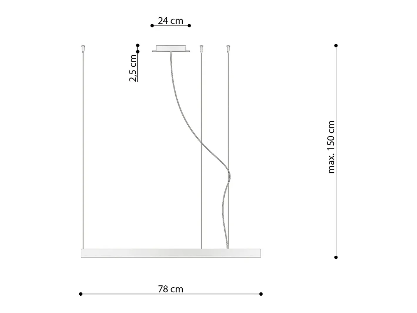 Sollux Lighting Lámpara Suspendida-Lampada a sospensione circolare a LED integrata bianca 78cm 3000K Lámpara Colgante Circular LED Integrada Blanca 78cm 3000K Blanco
