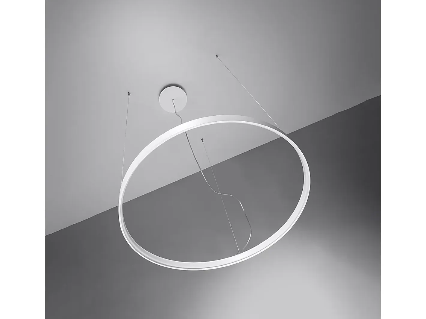 Sollux Lighting Lámpara Suspendida-Lampada a sospensione circolare a LED integrata bianca 78cm 3000K Lámpara Colgante Circular LED Integrada Blanca 78cm 3000K Blanco