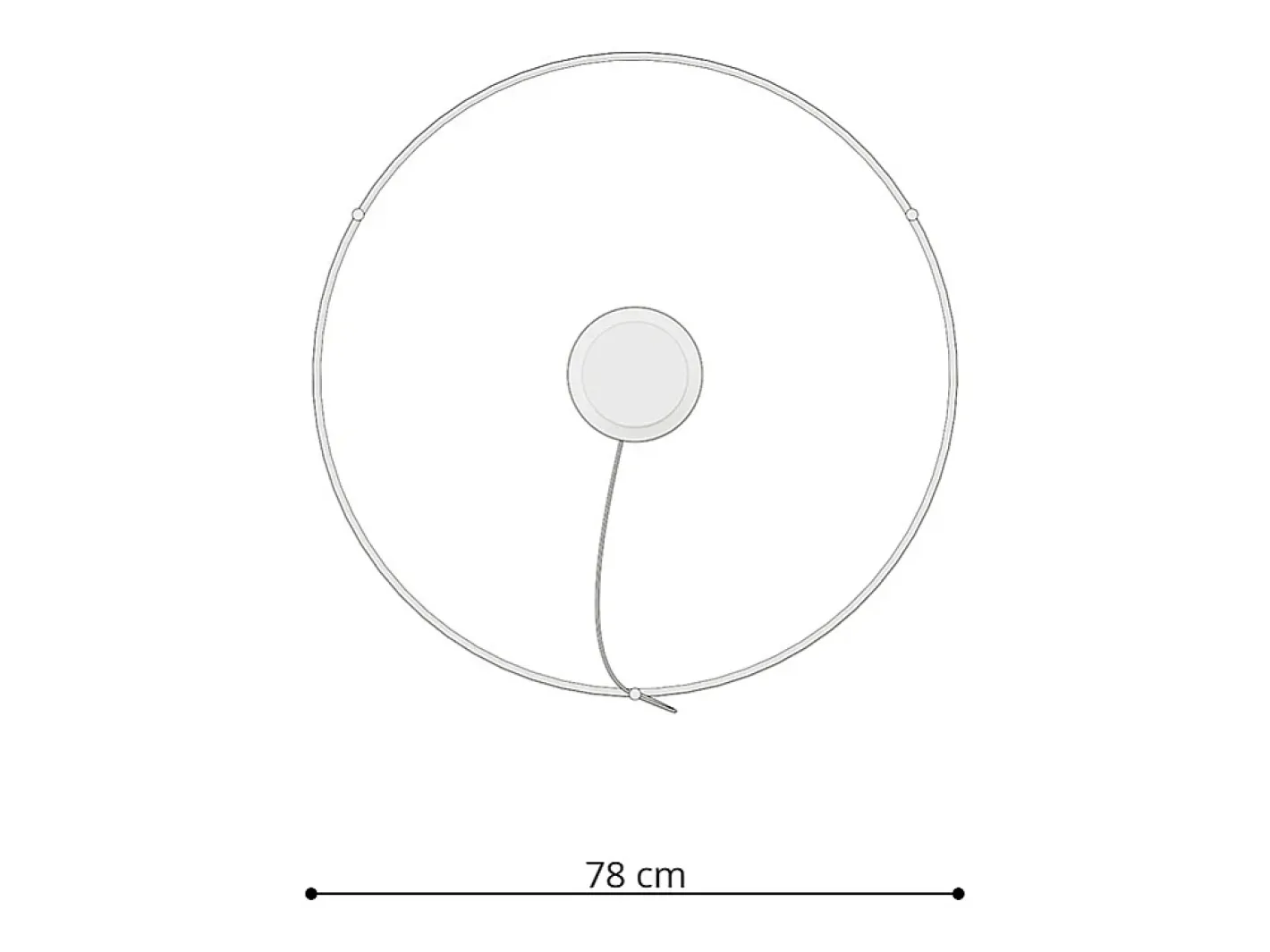 Sollux Lighting Lámpara Suspendida-Lampada a sospensione circolare a LED integrata bianca 78cm 3000K Lámpara Colgante Circular LED Integrada Blanca 78cm 3000K Blanco