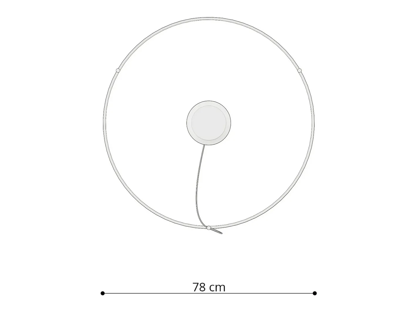 Sollux Lighting Lámpara Suspendida-Lampada a sospensione circolare a LED integrata bianca 78cm 3000K Lámpara Colgante Circular LED Integrada Blanca 78cm 3000K Blanco