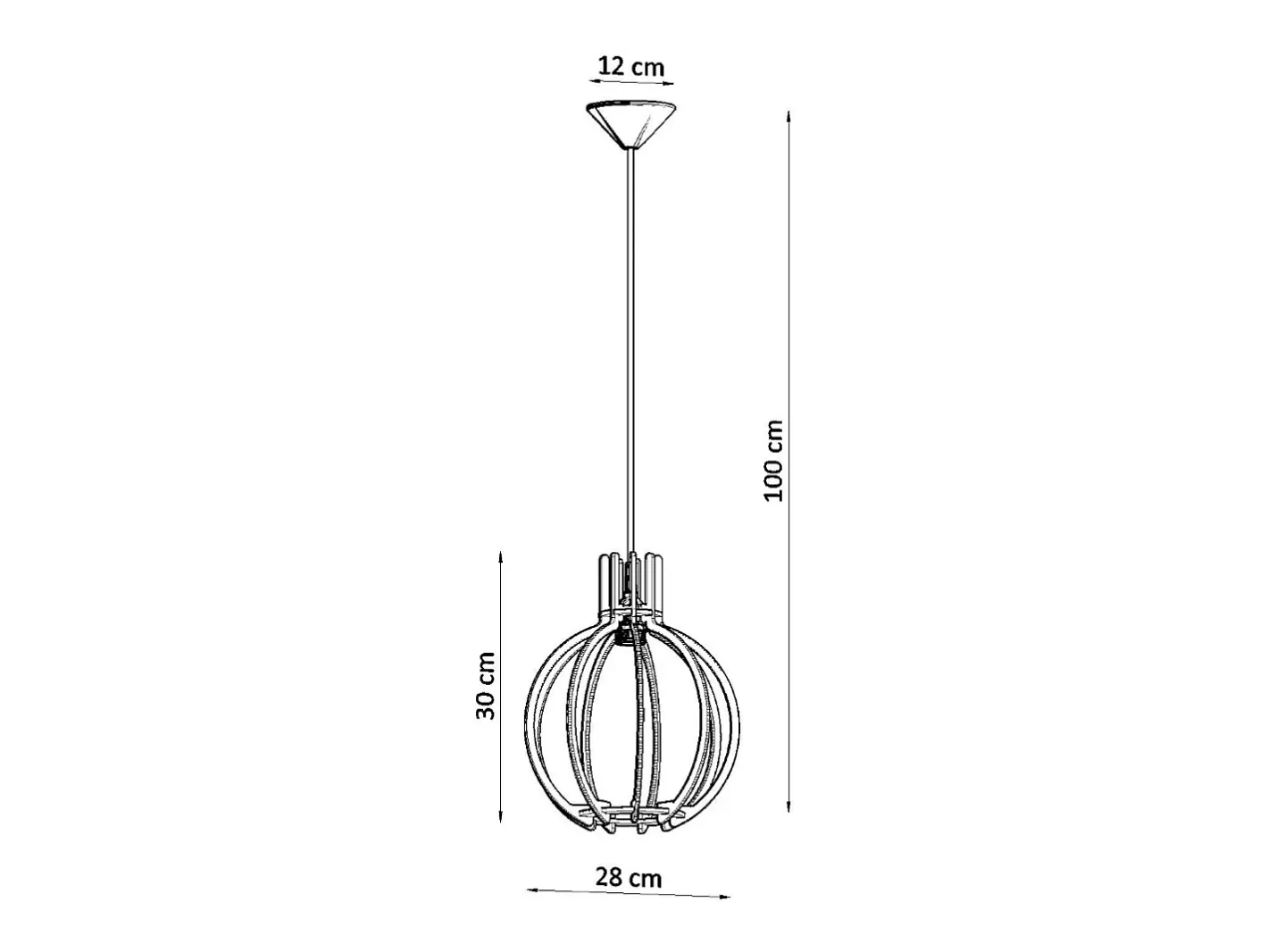 Sollux Lighting Lampada a sospensione in filo di legno naturale E27 Lámpara colgante con marco de alambre Madera natural E27 Marru00f3n Online