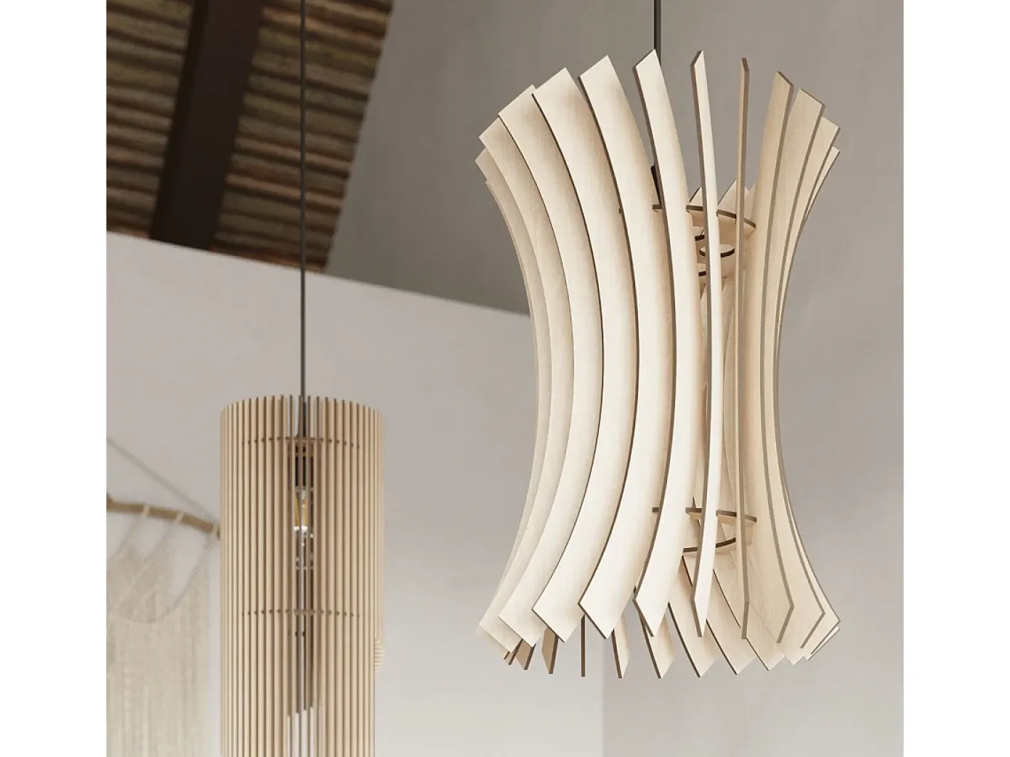 Sollux Lighting Lampada a sospensione in filo di legno naturale E27 Lámpara colgante con marco de alambre Madera natural E27 Marru00f3n Hot