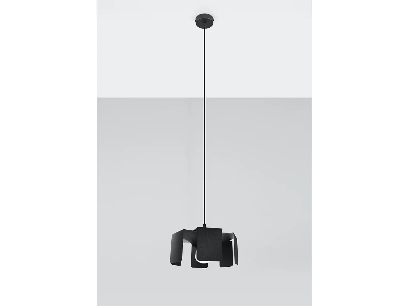 Sollux Lighting Lámpara Suspendida-Lampada a sospensione moderna nera E27 Lámpara Colgante Moderna Negra E27 Negro