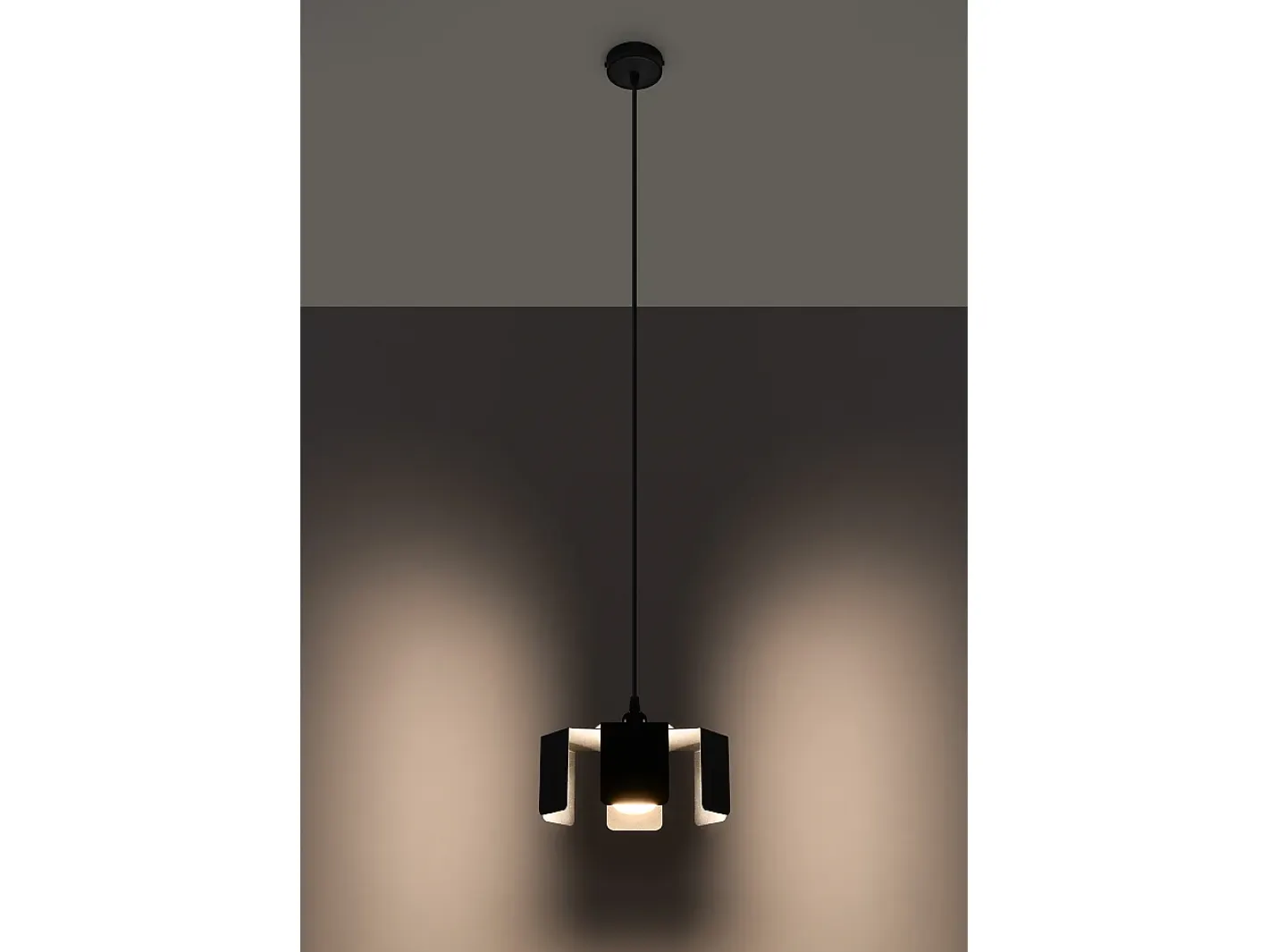 Sollux Lighting Lámpara Suspendida-Lampada a sospensione moderna nera E27 Lámpara Colgante Moderna Negra E27 Negro