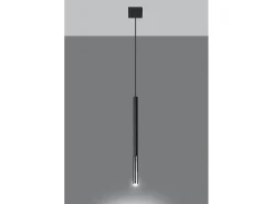 Discount Sollux Lighting Lampada a sospensione sottile da 8 cm nera, cromata G9 Lámpara colgante Slim de 8 cm Negro, Cromo G9 Gris