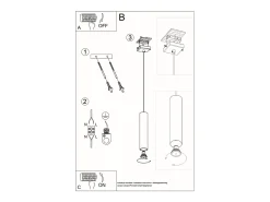 Clearance Sollux Lighting Lampada a sospensione sottile 8 cm in legno naturale GU10 Lámpara colgante Slim 8cm Madera natural GU10 Marru00f3n