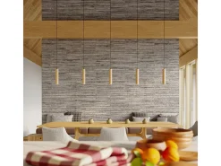 Clearance Sollux Lighting Lampada a sospensione sottile 8 cm in legno naturale GU10 Lámpara colgante Slim 8cm Madera natural GU10 Marru00f3n