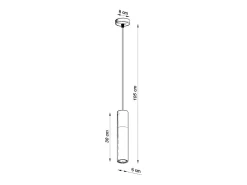 Sollux Lighting Lampada a sospensione sottile 8 cm nera, legno naturale GU10 Lámpara colgante delgada de 8 cm , madera natural GU10 Negro Clearance