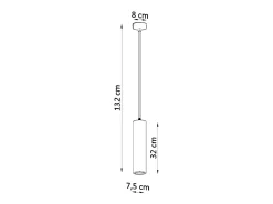 Hot Sollux Lighting Lampada a sospensione sottile in ceramica bianca GU10 Lámpara Colgante de Cerámica Slim Blanca GU10 Blanco