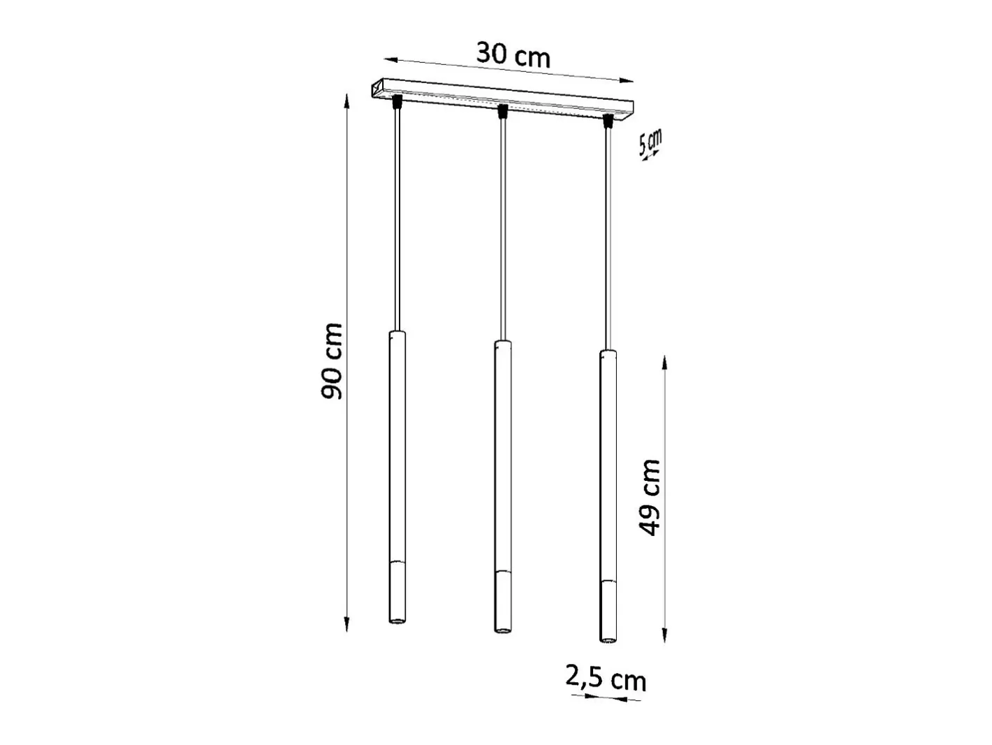 Best Sollux Lighting Lampada a sospensione tripla Nero, Oro G9 Lámpara colgante triple negra, dorada G9 Negro