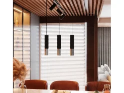 Sollux Lighting Lámpara Suspendida-Lampada a sospensione Twin Nero, Oro GU10 Lámpara colgante Twin , Dorado GU10 Negro