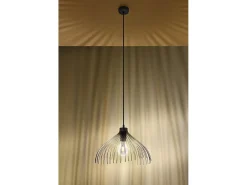 Sollux Lighting Lampada a sospensione Wire Frame nera E27 Lámpara colgante con marco de alambre E27 Negro