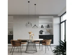 Sollux Lighting Lampada a sospensione Wire Frame nera E27 Lámpara colgante con marco de alambre E27 Negro
