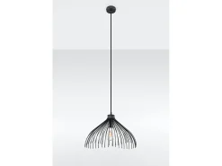 Sollux Lighting Lampada a sospensione Wire Frame nera E27 Lámpara colgante con marco de alambre E27 Negro