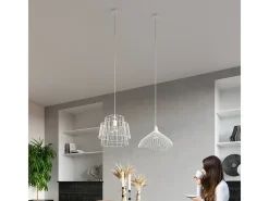 Sollux Lighting Lampada a sospensione Wire Frame bianca E27 Lámpara colgante con marco de alambre E27 Blanco Discount