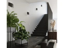 Best Sollux Lighting Lampada da parete a incasso nera G9 Lámpara de pared empotrada G9 Negro