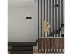 Best Sollux Lighting Lampada da parete a incasso nera G9 Lámpara de pared empotrada G9 Negro
