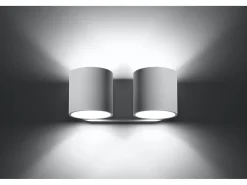 Sollux Lighting Aplique Para Pared-Lampada da parete Twin Round Up & Down bianca G9 Lámpara de pared Twin Round Up & Down G9 Blanco