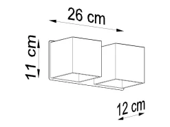 Sollux Lighting Aplique Para Pared-Lampada da parete Twin Square Up & Down nera G9 Lámpara de pared Twin Square Up & Down G9 Negro