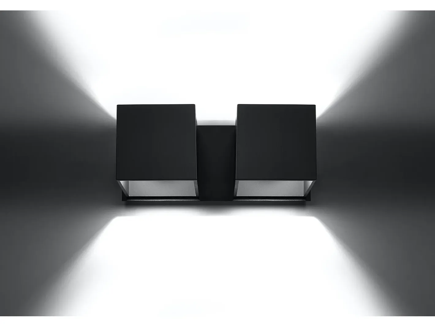 Sollux Lighting Aplique Para Pared-Lampada da parete Twin Square Up & Down nera G9 Lámpara de pared Twin Square Up & Down G9 Negro