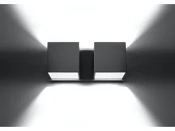 Sollux Lighting Lampada da parete Twin Square Up & Down Grigio G9 Lámpara de pared Twin Square Up & Down G9 Gris Outlet