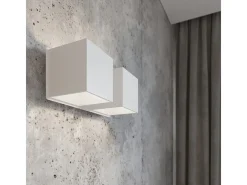 Sollux Lighting Lampada da parete Twin Square Up & Down bianca G9 Lámpara de pared Twin Square Up & Down G9 Blanco Sale