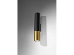 Best Sollux Lighting Lampada da parete Up & Down Nero, Oro GU10 Lámpara de pared Up & Down , Dorado GU10 Negro