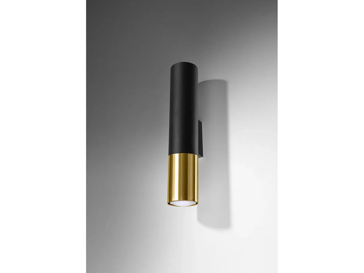 Best Sollux Lighting Lampada da parete Up & Down Nero, Oro GU10 Lámpara de pared Up & Down , Dorado GU10 Negro