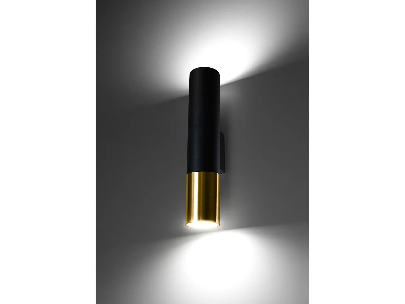 Best Sollux Lighting Lampada da parete Up & Down Nero, Oro GU10 Lámpara de pared Up & Down , Dorado GU10 Negro