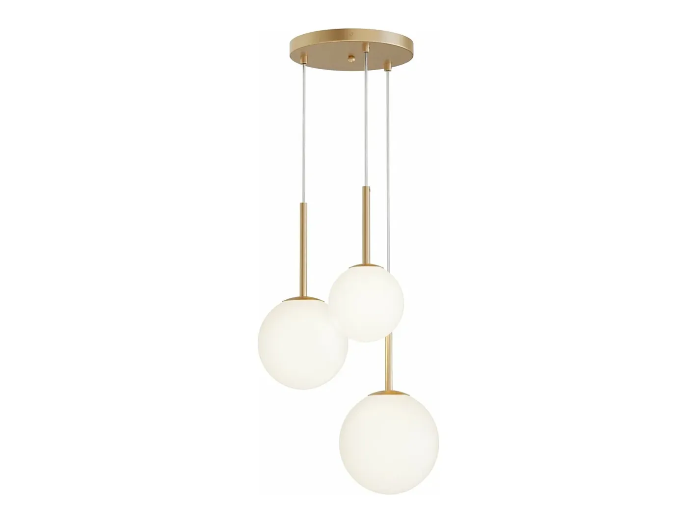 Maytoni Lampadario A Sospensione Moderno Basic Form Metallo Oro Vetro 3 Luci E14 40W Dorado Hot
