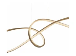Maytoni Lámpara Suspendida-Lampadario A Sospensione Moderno Curve Alluminio Oro 1 Luce Led 42W Dorado