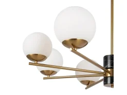 Maytoni Lámpara Suspendida-Lampadario A Sospensione Moderno Marble Metallo Ottone Vetro 8 Luci E27 60W Dorado