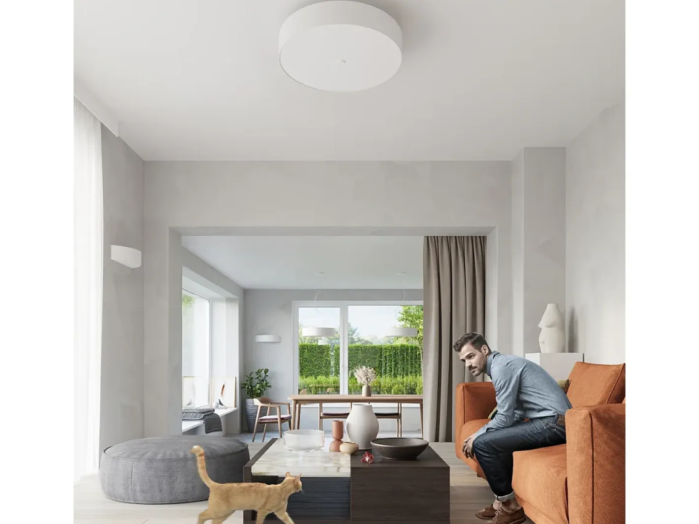 Online Sollux Lighting Lampadario Cilindrico Bianco 50cm E27 Lámpara colgante cilíndrica Blanca 50cm E27 Blanco