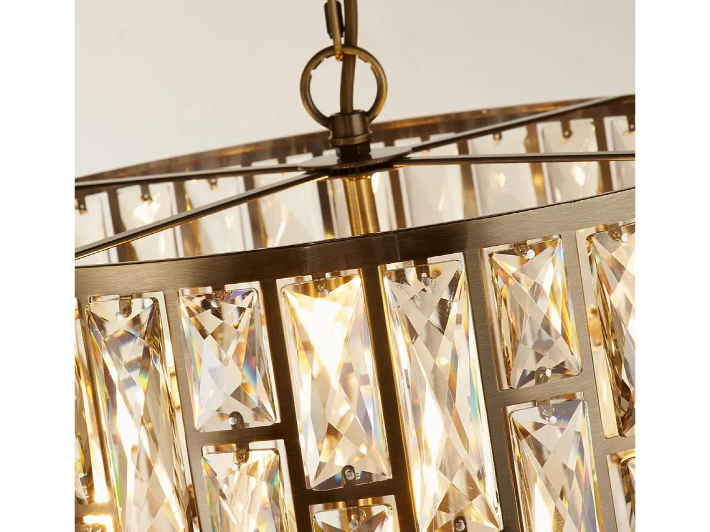 Lampadario Classico Gioiello Acciaio Ottone Vetro 5 Luci E14 Camel Best