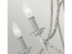Lampadario Classico Maryville Acciaio Grigio Slavato Legno 6 Luci E14 Gris Sale