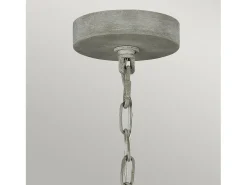 Lampadario Classico Maryville Acciaio Grigio Slavato Legno 6 Luci E14 Gris Sale