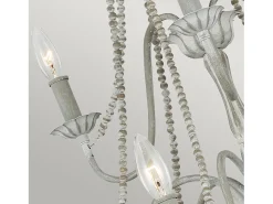 Best Lampadario Classico Maryville Acciaio Grigio Slavato Legno 9 Luci E14 Gris