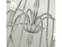 Best Lampadario Classico Maryville Acciaio Grigio Slavato Legno 9 Luci E14 Gris