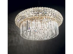 Ideal Lux Lampadario Classico Nabucco Metallo Oro 16 Luci E14 Dorado Outlet