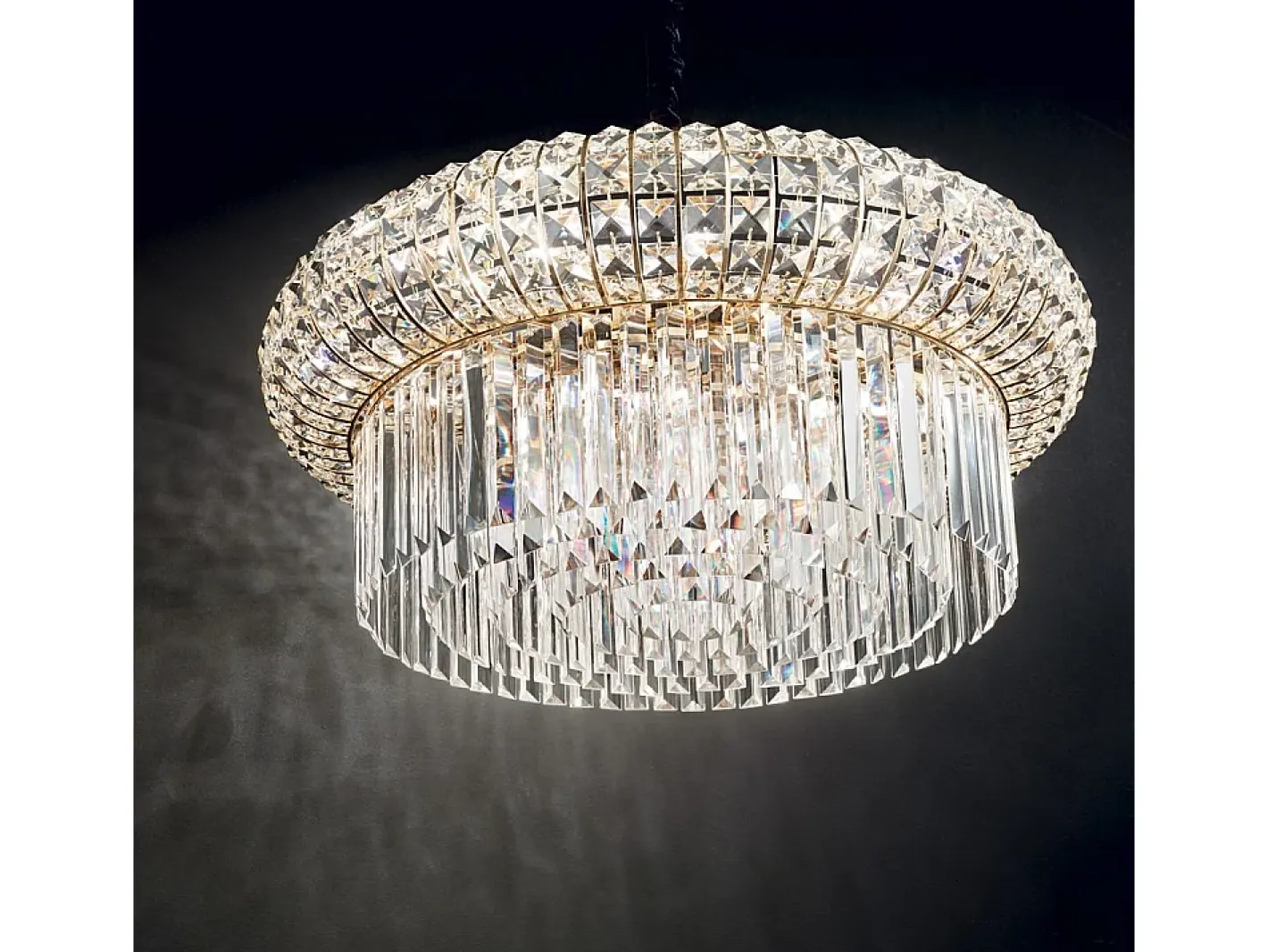 Ideal Lux Lampadario Classico Nabucco Metallo Oro 16 Luci E14 Dorado Outlet